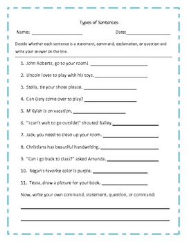 questions statements and commands teaching resources tpt