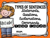 Types of Sentences Task Cards (Statement, Question, Exclam
