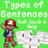 Types of Sentences Task Cards and Quiz