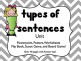 Types of Sentences Unit Powerpoint, Games, & Activities