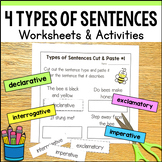 Types of Sentences Worksheets, Posters & Activities
