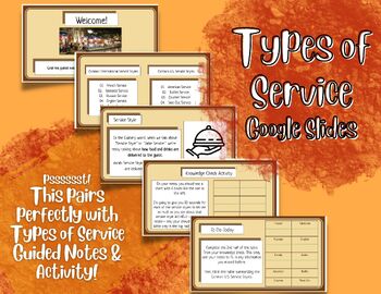 Preview of Types of Service Google Slides