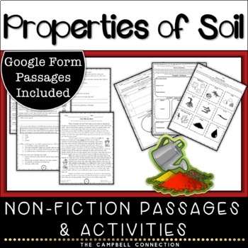 Preview of Types of Soil Worksheets and Reading Passages | Google Form