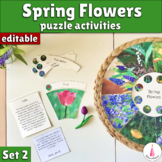 Types of Spring Flowers Montessori Activity Prek Cards | E