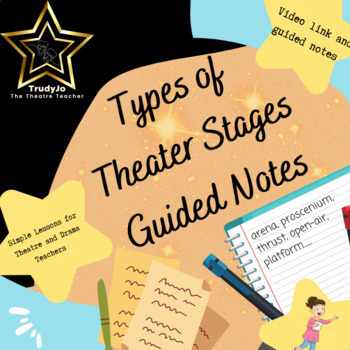 Preview of Types of Theater Stages Video Guided Notes - Proscenium, Arena, Thrust, etc.