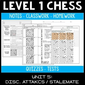 Preview of Types of Stalemate (Level 1 Chess Worksheets/Curriculum - Unit 5)