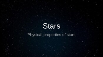 Preview of Types of Stars powerpoint