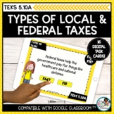 Types of Taxes Personal Financial Literacy | Boom Cards Di