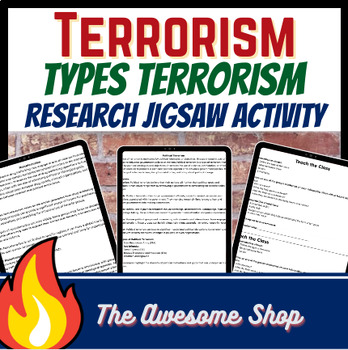 Preview of Types of Terrorism Jigsaw & Research Presentation Activity For High School