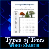 Types of Trees Word Search Puzzle