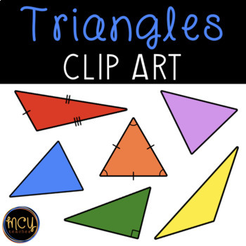 Preview of Types of Triangles Geometry Clip Art for Personal and Commercial Use