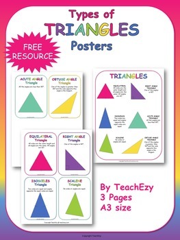 Preview of Types of Triangles Posters