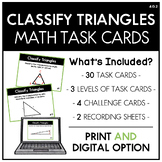 4.G.2: Classify Triangles by Angles AND Sides Task Cards