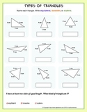 Types of Triangles (equilateral, scalene, or isosceles)
