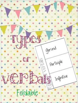 Preview of Types of Verbals Foldable