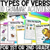 Types of Verbs Activities, Grammar Worksheets, Linking and
