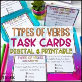 Types of Verbs Task Cards