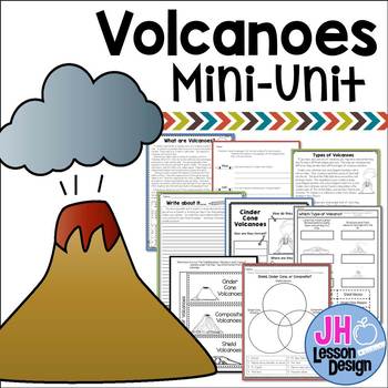 types of volcanoes worksheet