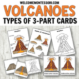 Types of Volcanoes 3-Part Cards with Posters for Science Centers