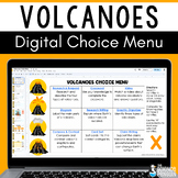 Types of Volcanoes Choice Menu Board Digital Resource | Vo