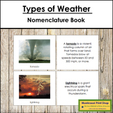 Types of Weather Book - Montessori Nomenclature