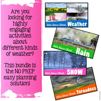 Types of Weather | All About Weather Digital Research and Writing Bundle