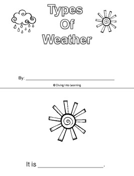 Types of Weather- Printable Book by Diving Into Learning | TpT