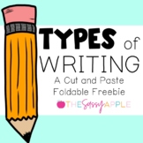 *FREEBIE* 4 Types of Writing Cut & Paste Foldable Activity