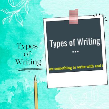 Preview of Types of Writing (Google Slideshow with Peardeck Interactive Slides)