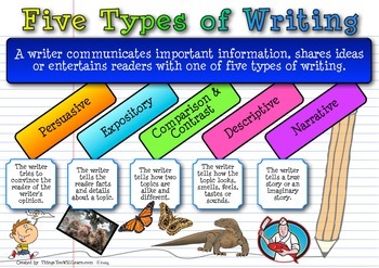 five types of writing