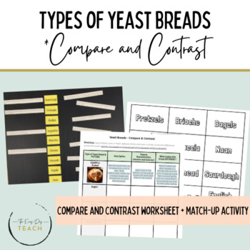 Preview of Types of Yeast Breads : Compare and Contrast (UPDATED!)