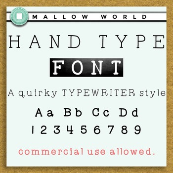 typewriter font