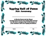Typing Hall of Fame Certifications