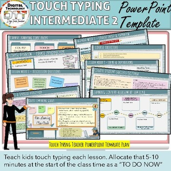 Preview of Typing Keyboarding Intermediate Teacher Student Lessons PowerPoint Template 2