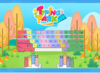 Preview of Typing Park - Keyboard Coloring Worksheets