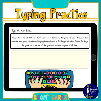 Preview of Typing Practice BOOM Cards