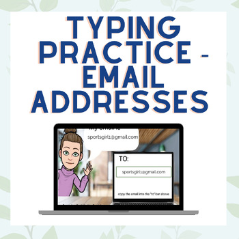 Preview of Typing Practice - Email Addresses | Boom Cards