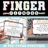 Typing Practice Finger Warm Up Slides and Task Cards  for 