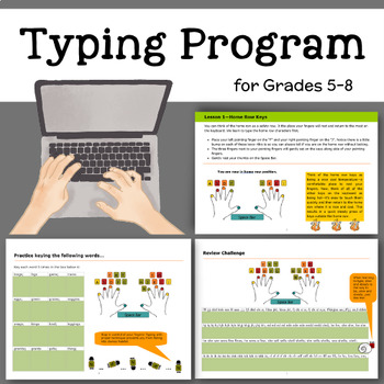 Preview of Typing Program for Grades 5-8 by Computer Teacher Solutions