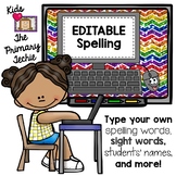 Typing Skills - Editable Spelling