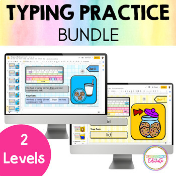 Preview of Typing Practice - CVC and Sentence Bundle