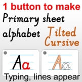 Typing lines, editable alphabet tracing sheet, Multifuncti