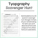 Typography Scavenger Hunt Worksheet