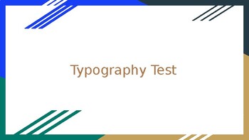 Preview of Typography Test: Types of Typeface