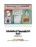 Typography/text portrait art lesson plan using minimal materials