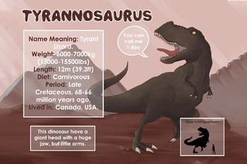 Preview of Tyrannosaurus Rex - Dinosaur Poster & Handout