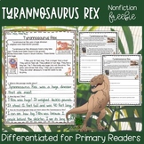 T-Rex Tyrannosaurus Rex Dinosaur Nonfiction Passage FREEBIE