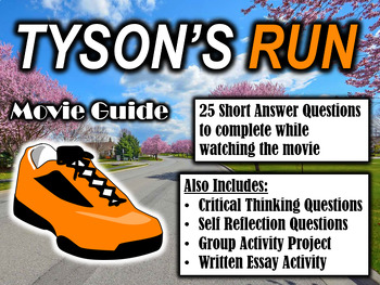 Preview of Tyson's Run Movie Guide (2022) - Movie Questions with Extra Activities