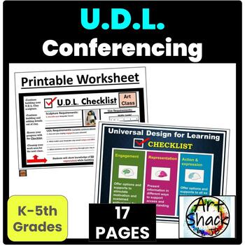Preview of U.D.L. & Conferencing-Kid's Mental Health Activity-Google Slides & PDF included.
