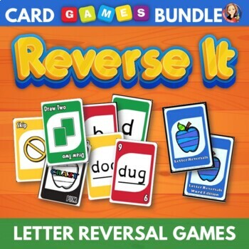 Preview of Letter Reversal Card Games Bundle